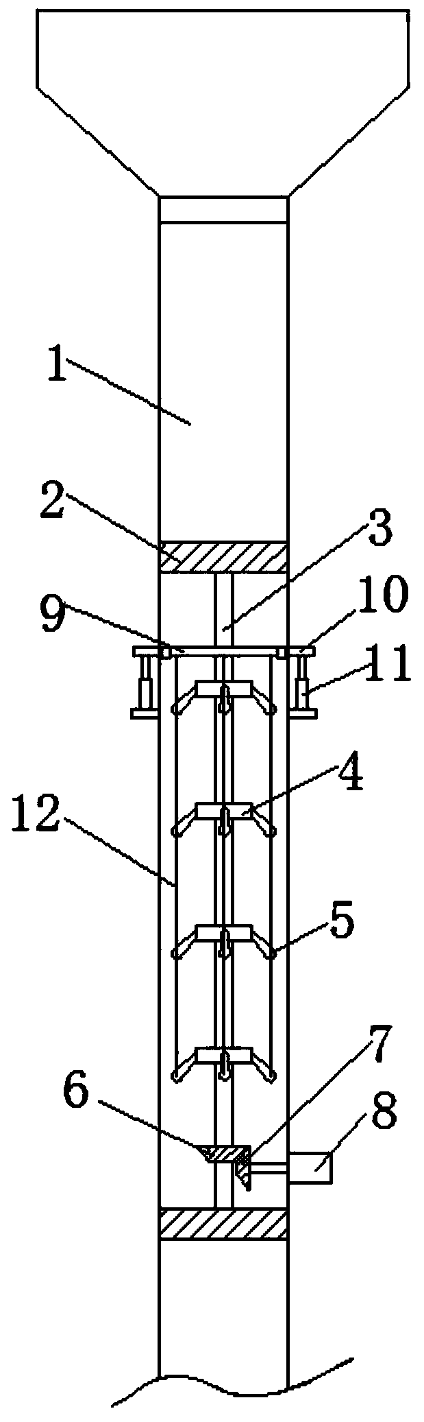 Intelligent decelerating and buffering equipment device for medical waste pipeline