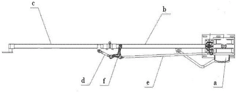 Suspension folding door with triangular connecting rod linkage mechanism