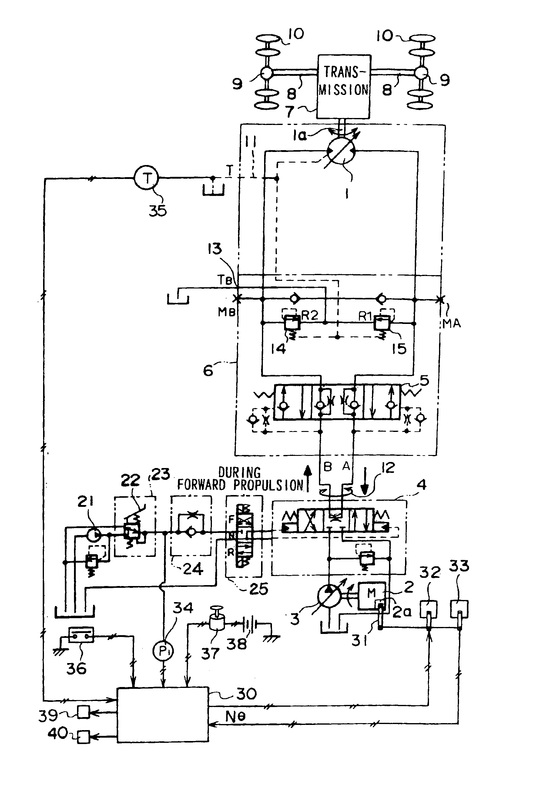 Failure detection device for hydraulic motor and hydraulic drive vehicle