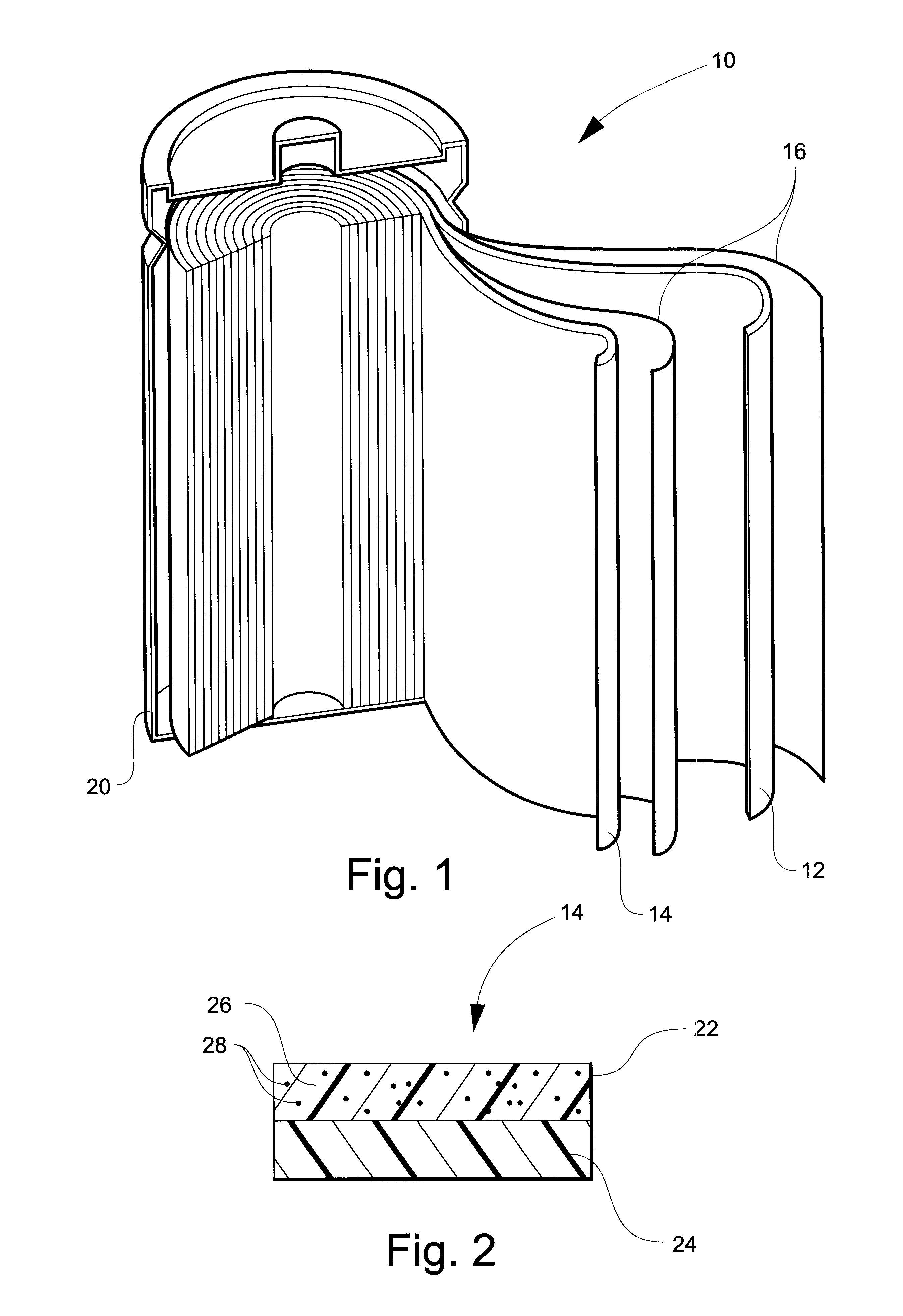 Separator for a high energy rechargeable lithium battery