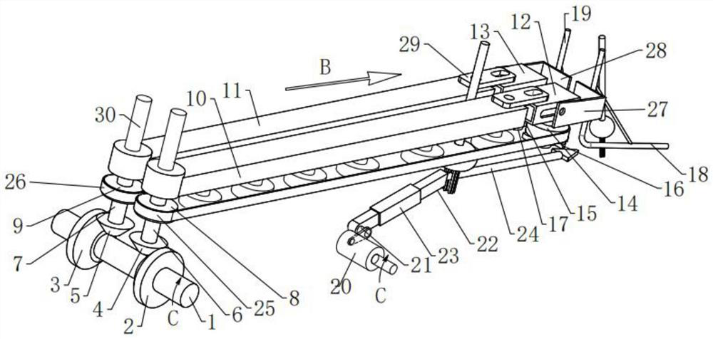 Pick-up device for garlic harvesting machinery