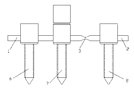 Detachable or cuttable connecting rod and application thereof to spine surgical operation