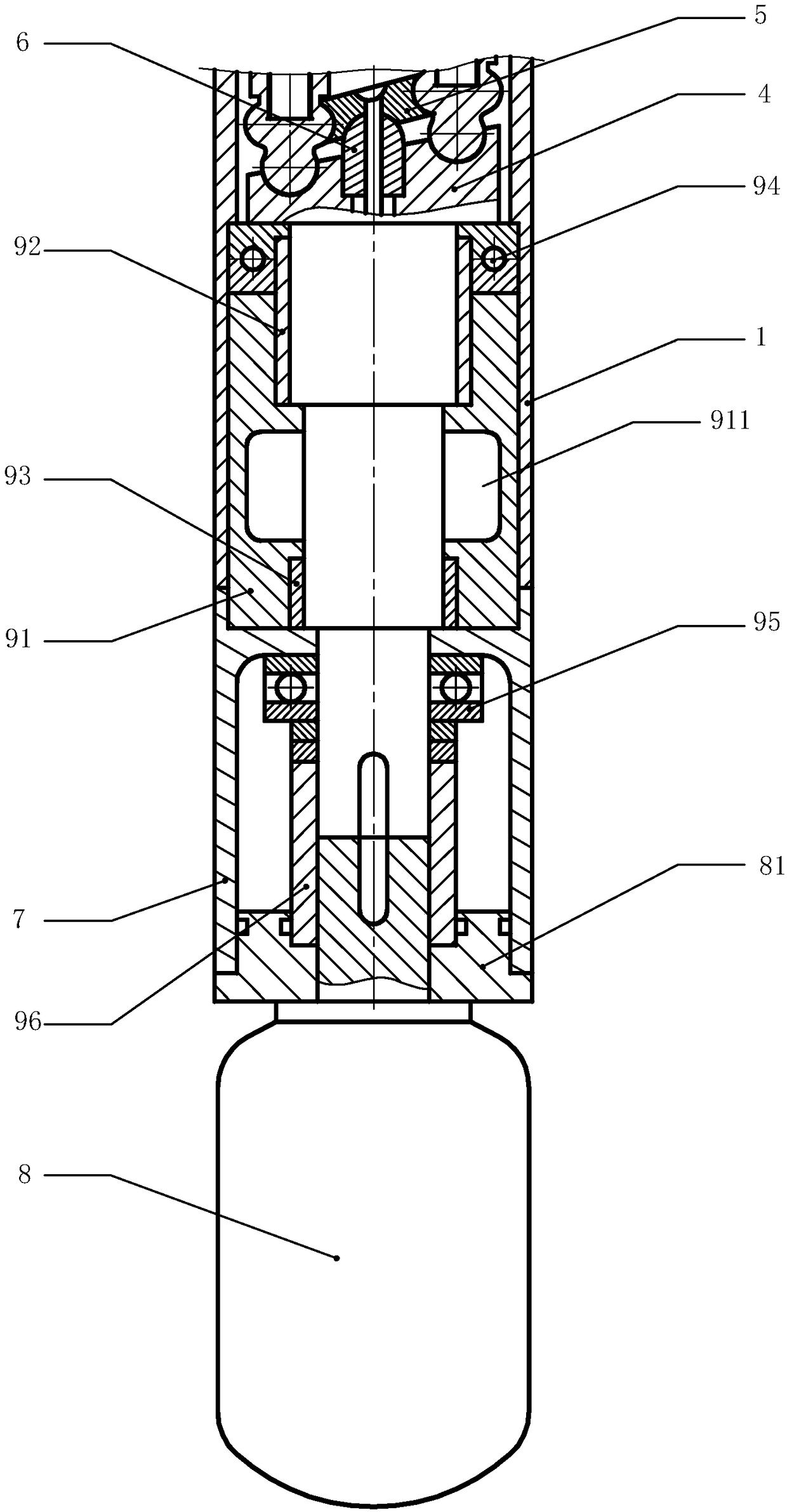 Submersible well type multi-cylinder vertical plunger oil well pump