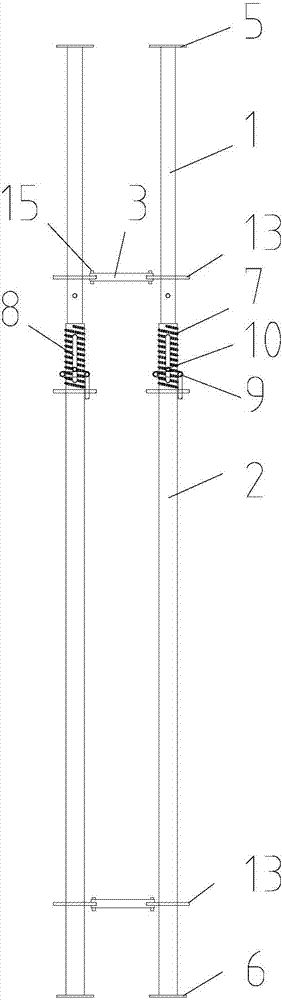 Detachable type tripod post-cast strip independent supporting system and use method thereof