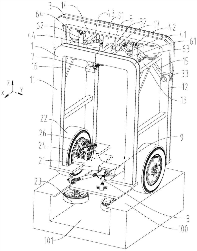 Bogie assembly for rail vehicle and rail vehicle