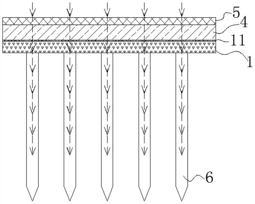 Environment-friendly roadbed treatment method based on sponge city