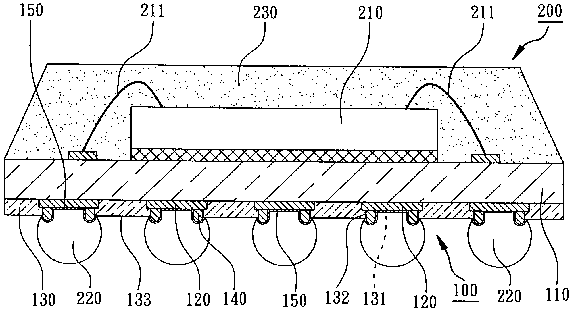 Ball grid array package substrate and method for manufacturing the same