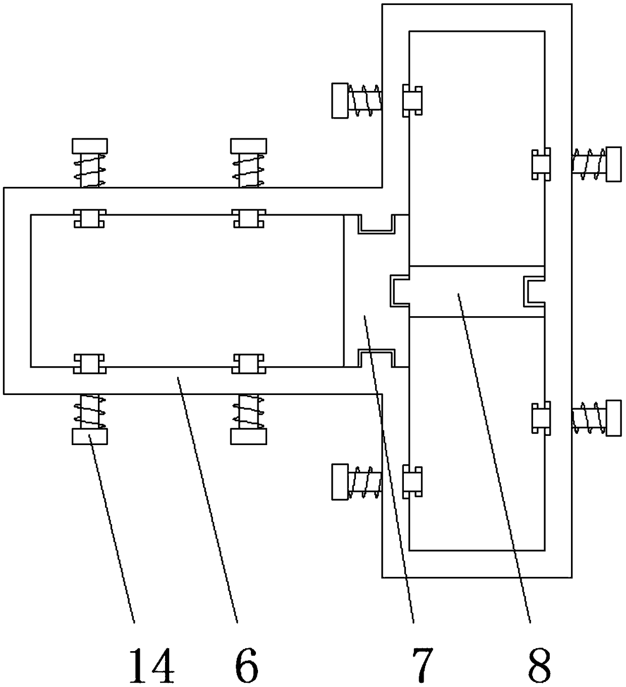 A latch-type battery pack arrangement structure for a new energy vehicle