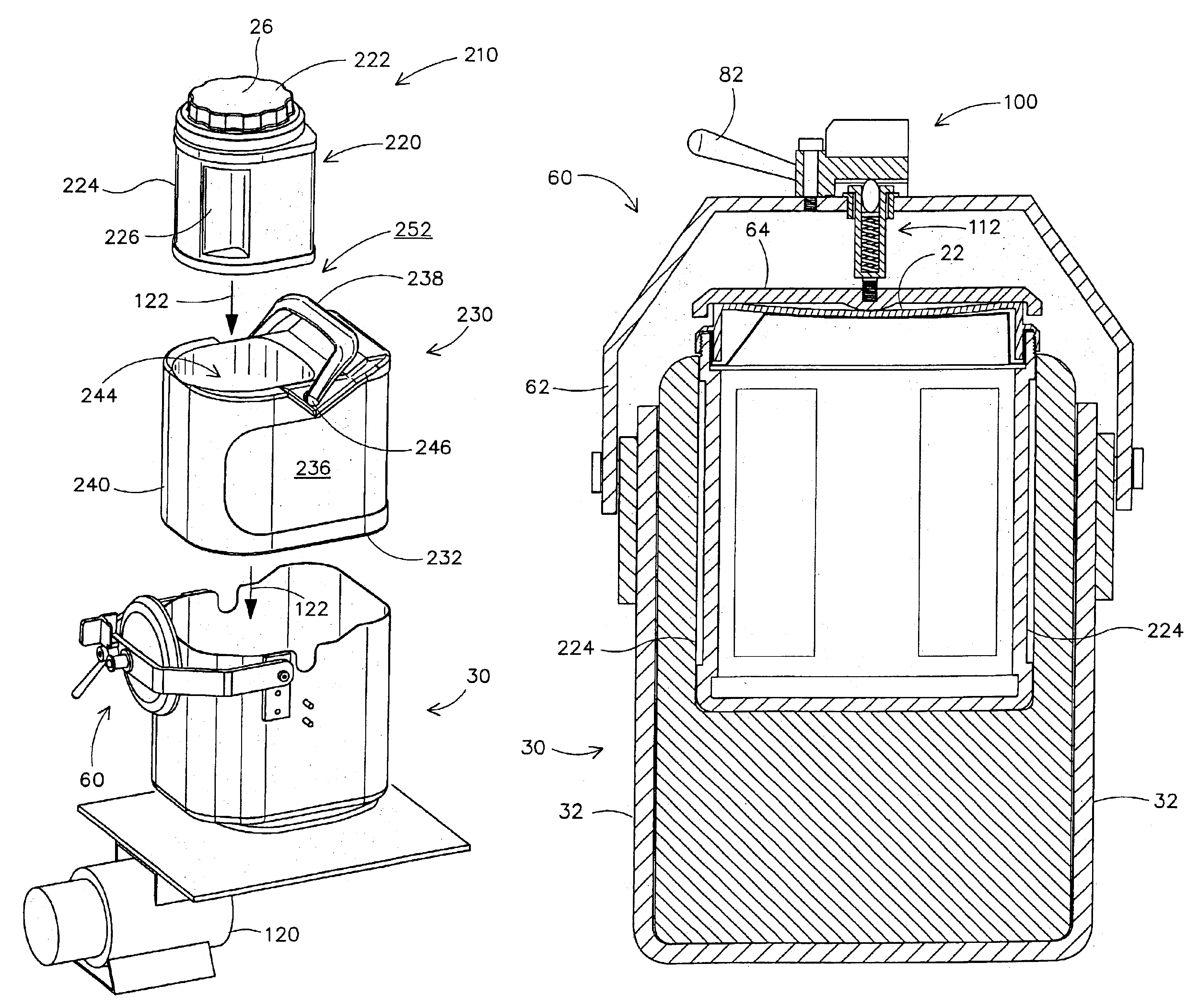 System for holding paint container