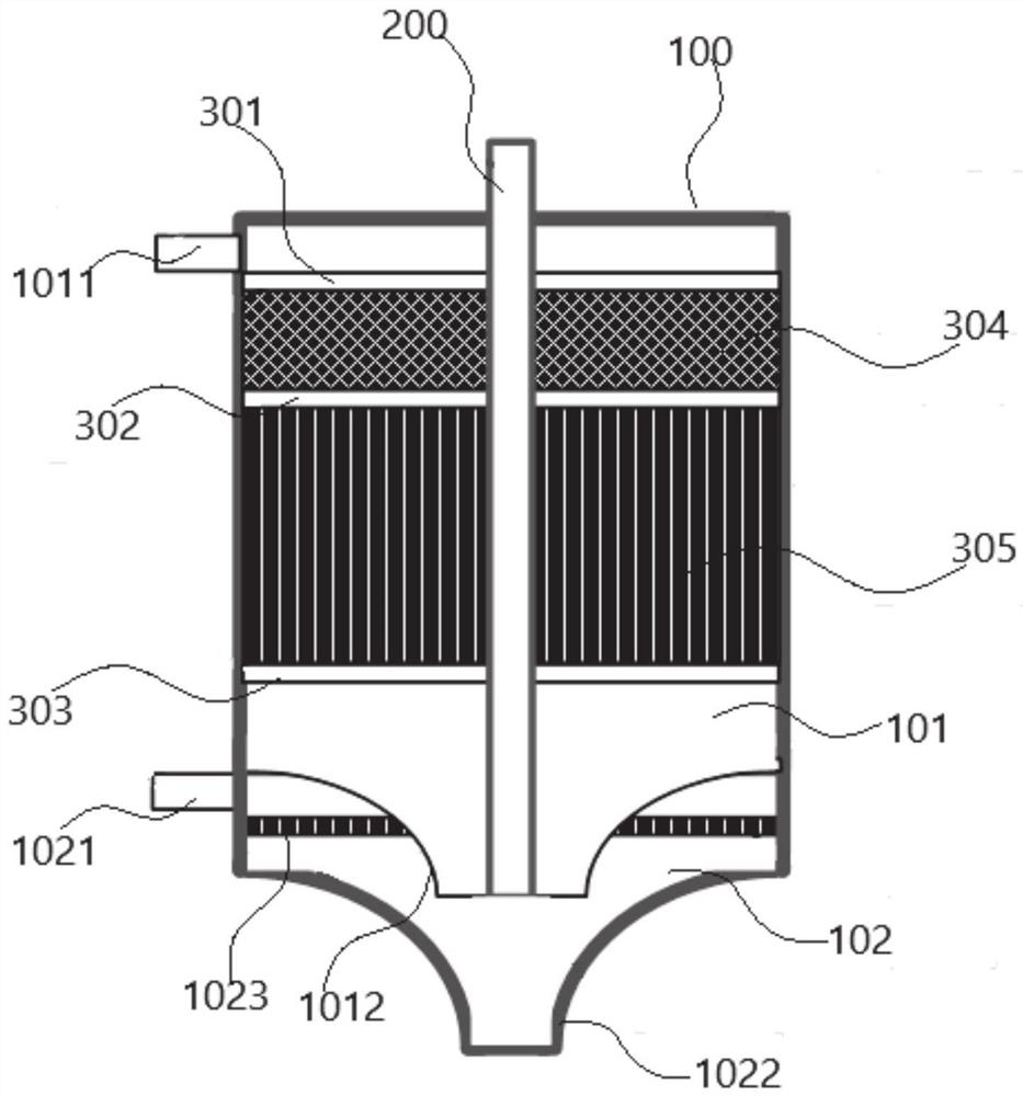 Optical fiber and water guide laser coupling processing device and system