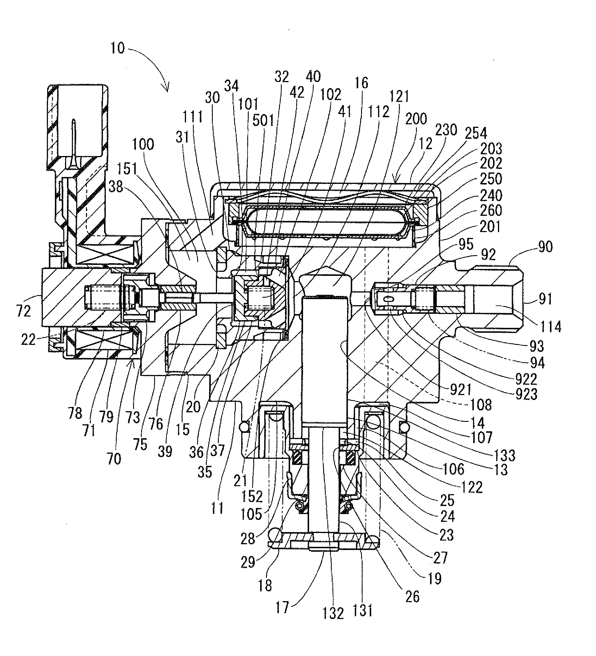 Damper device, high pressure pump having the same and manufacturing method of the same