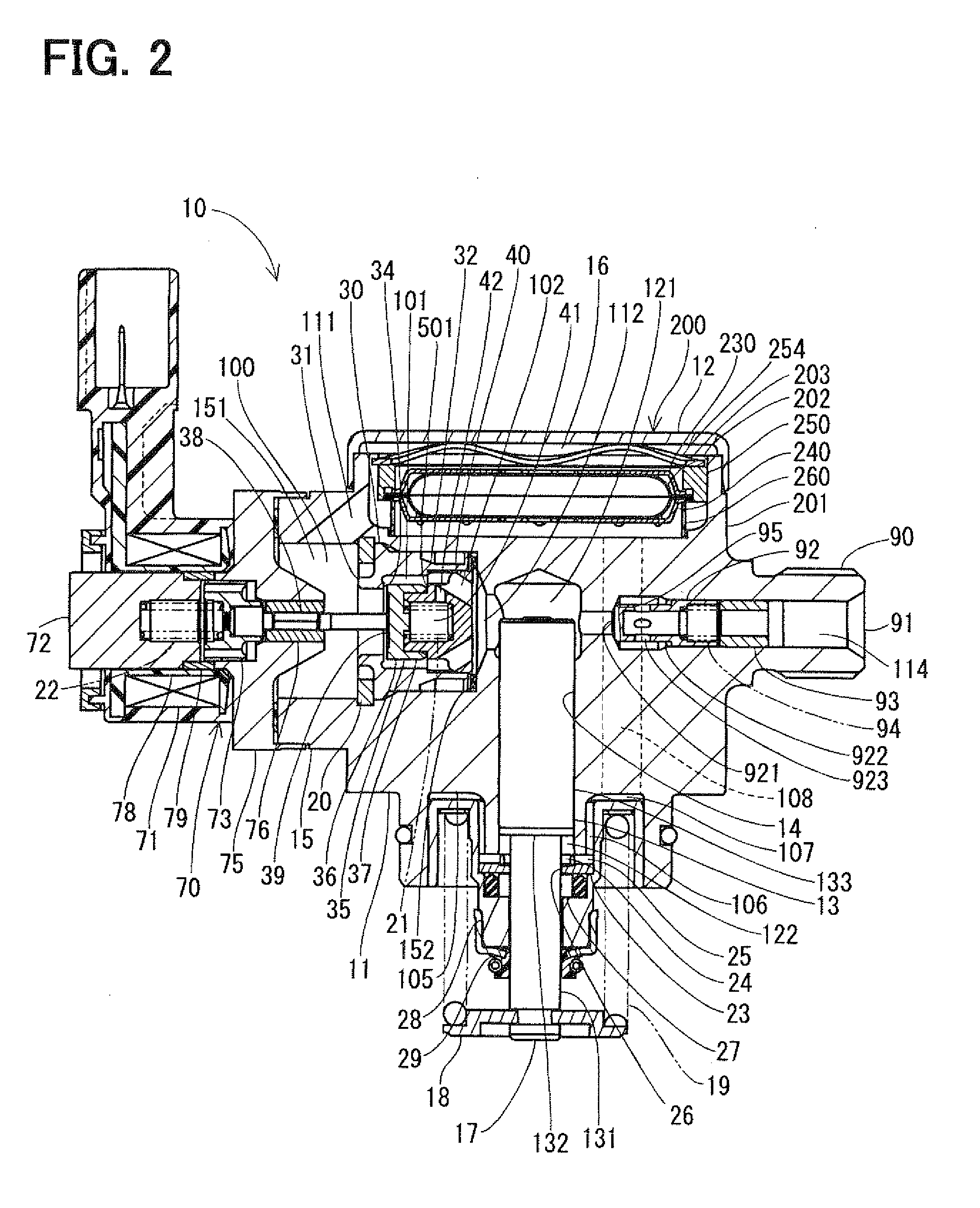 Damper device, high pressure pump having the same and manufacturing method of the same