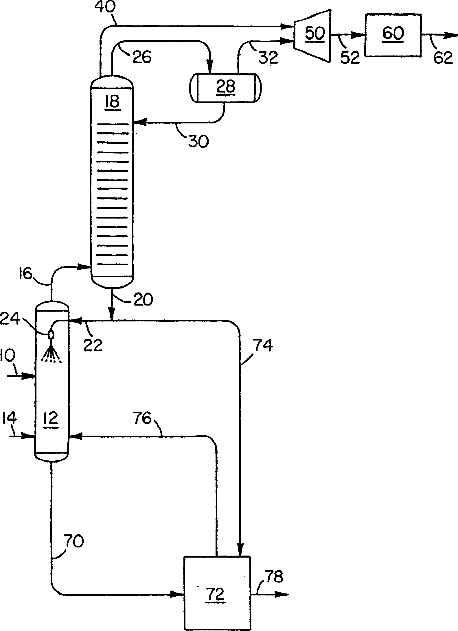 Process for production of aromatic carboxylic acids with improved water removal technique