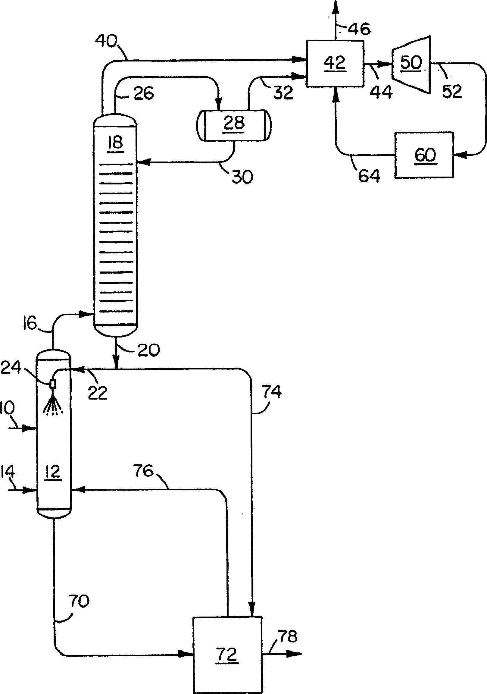 Process for production of aromatic carboxylic acids with improved water removal technique
