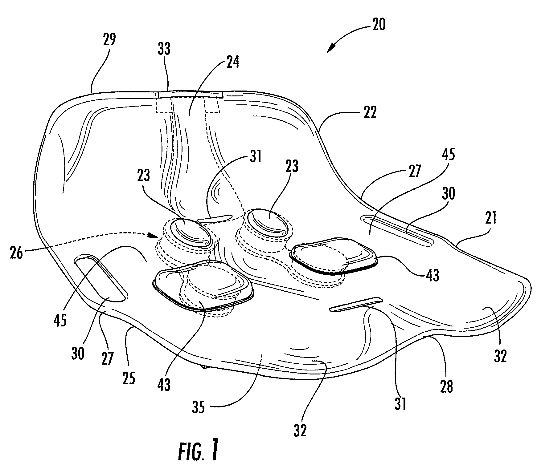Contoured seat and method