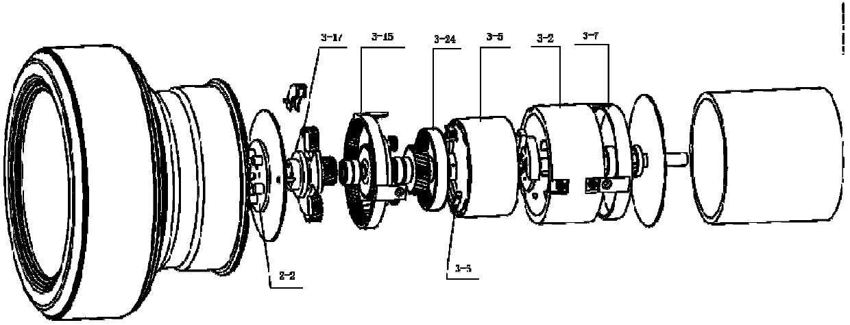 Integrated contra-rotating double-rotor electric wheel integrated structure