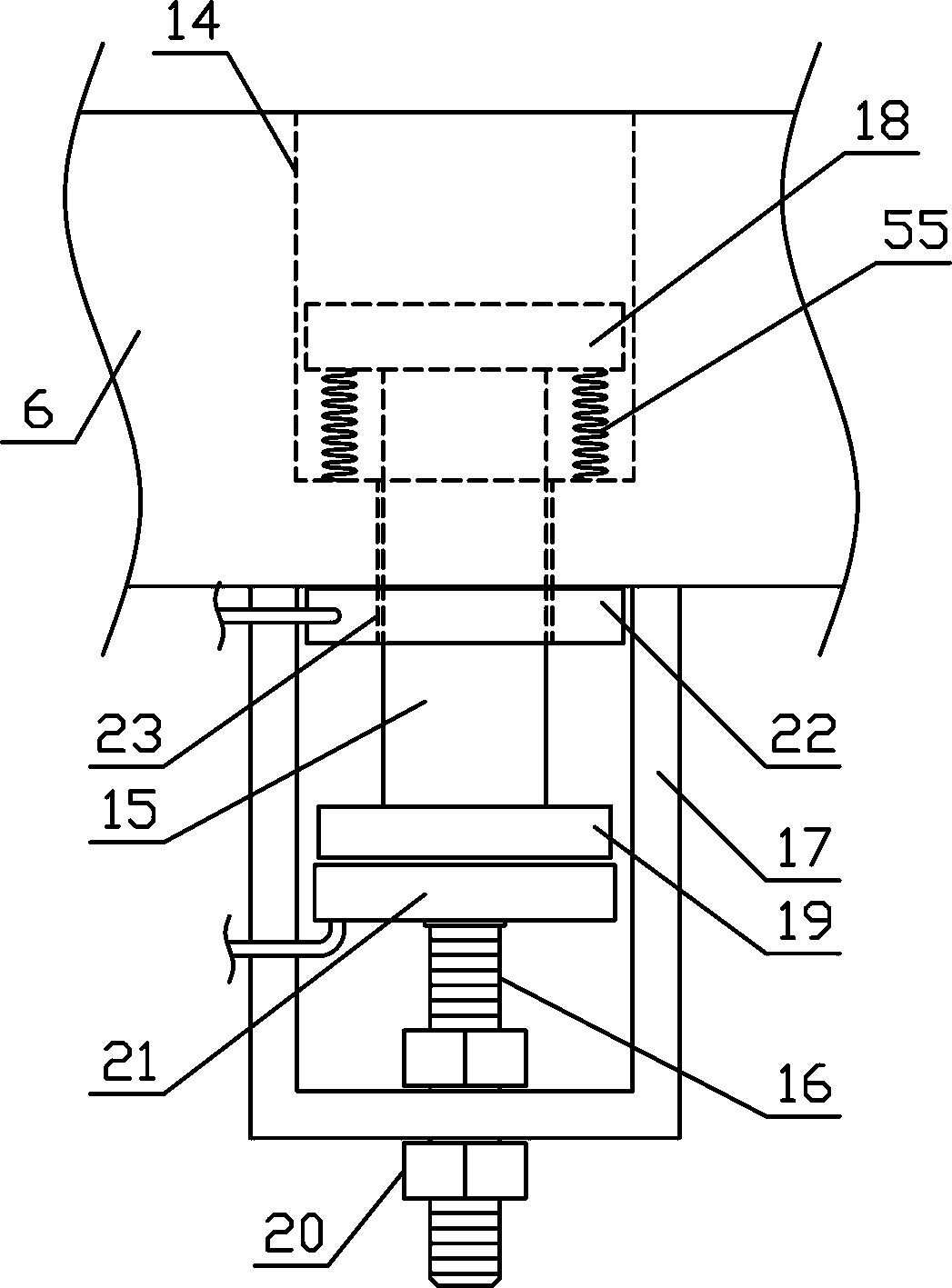 Sleeve column feeding and pressing mechanism