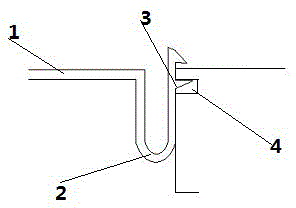 Connecting structure of goods van lampshade