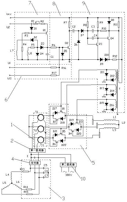 A rotor current recovery feedback device for a slip-wound rotor motor