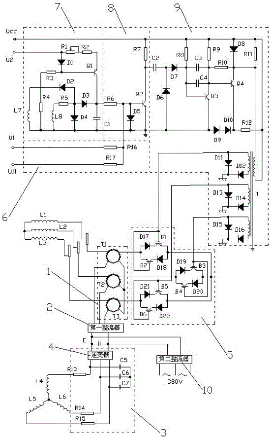 A rotor current recovery feedback device for a slip-wound rotor motor