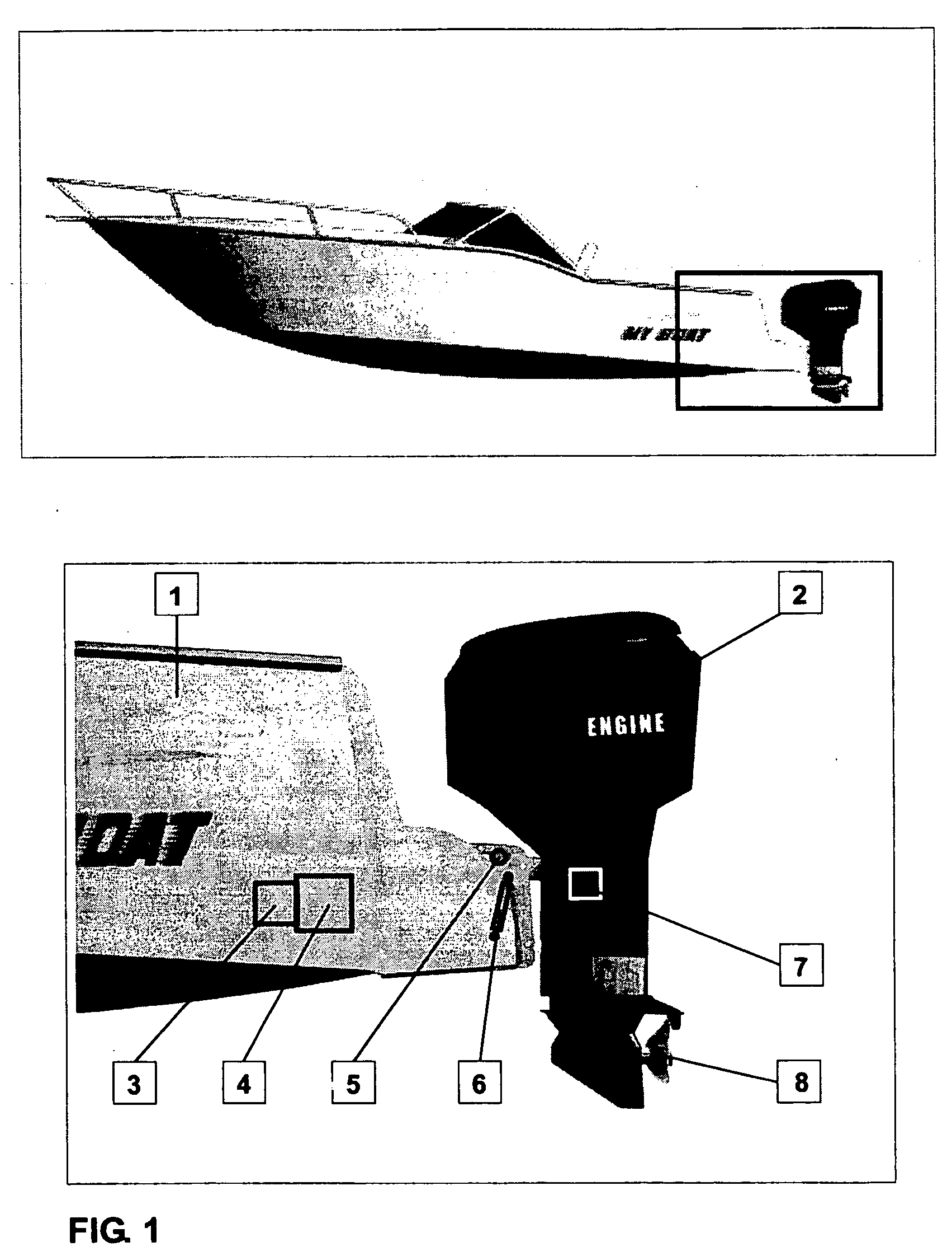 Automatic system for adjusting the trim of a motor boat
