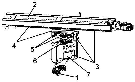 Tape lapping head aerial attitude position change method and device