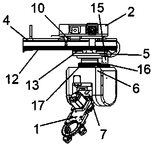 Tape lapping head aerial attitude position change method and device