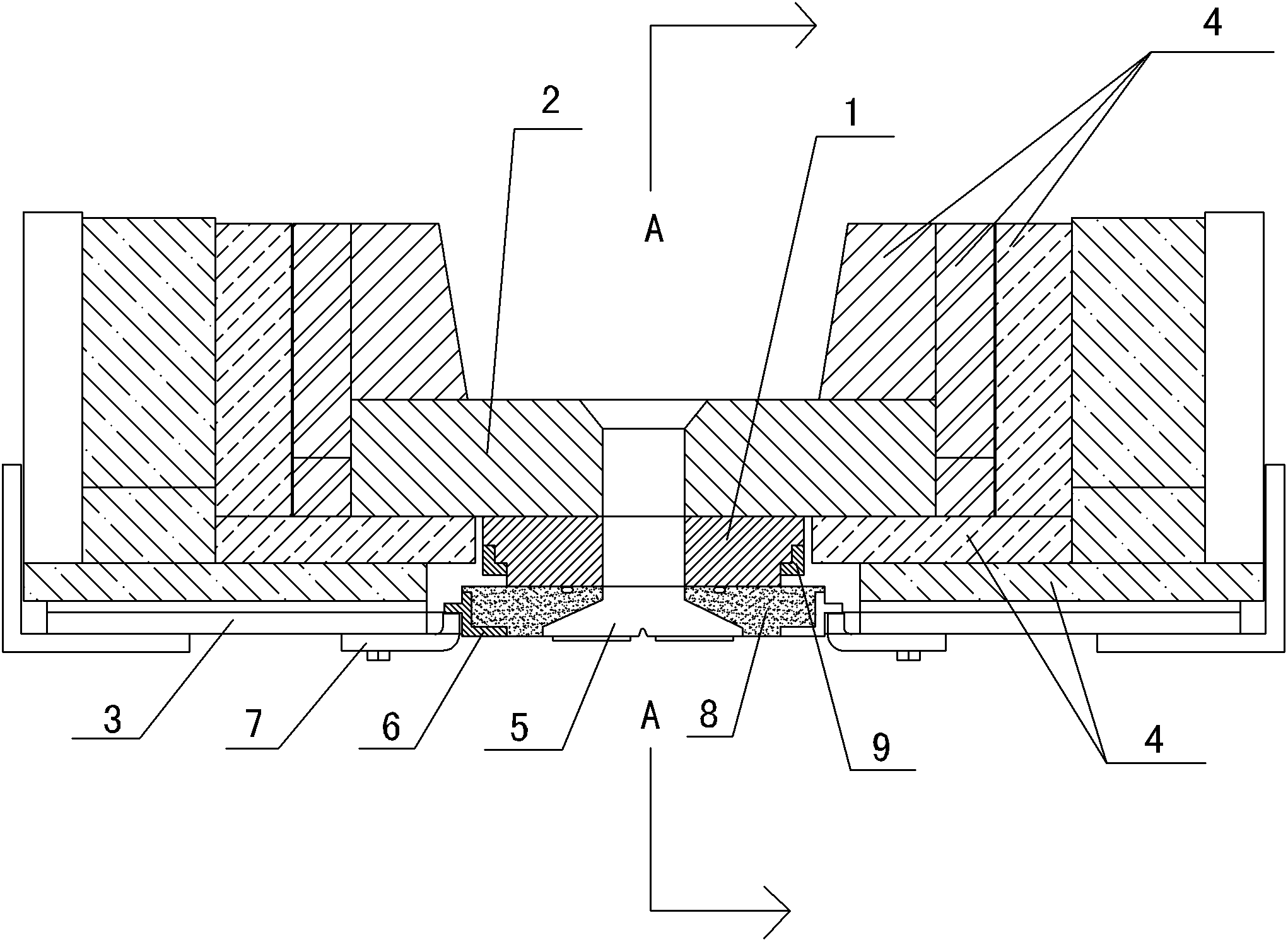 Fixing structure and mode of glass fiber pathway bushing brick