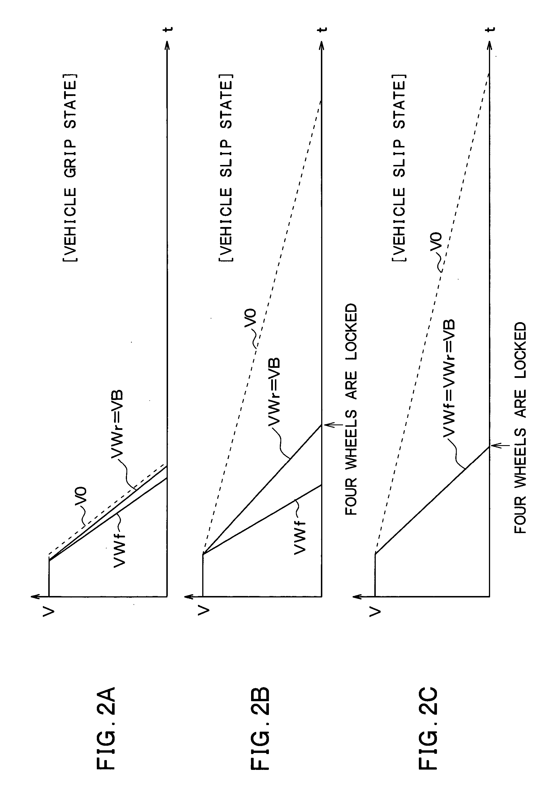 Vehicle slip state determination system and traveling state control system