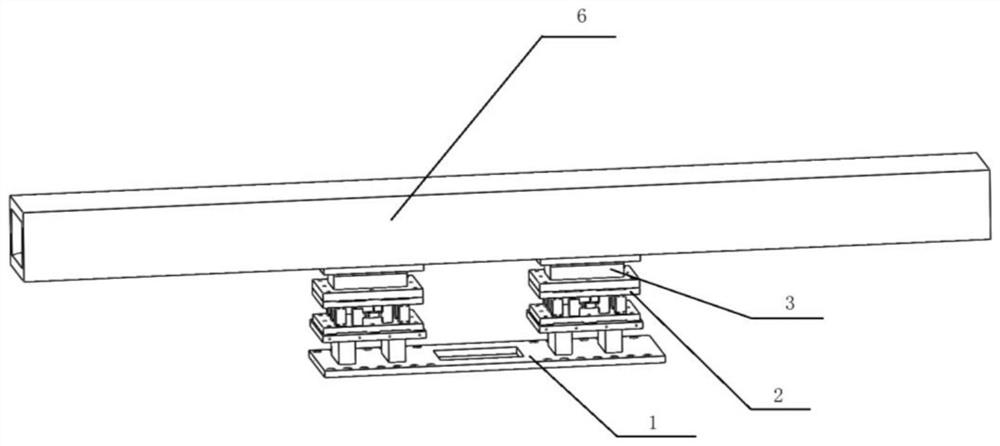 Test device for measuring thrust of shock tunnel