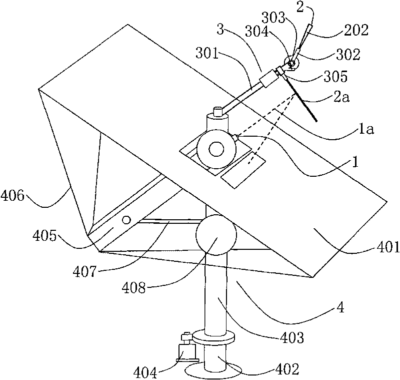 Light-gathering aiming device for tower-type solar thermal power generating system
