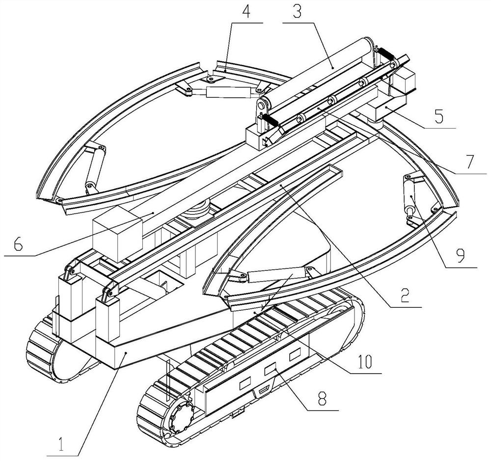 A foldable arch type tunnel waterproof board installation vehicle