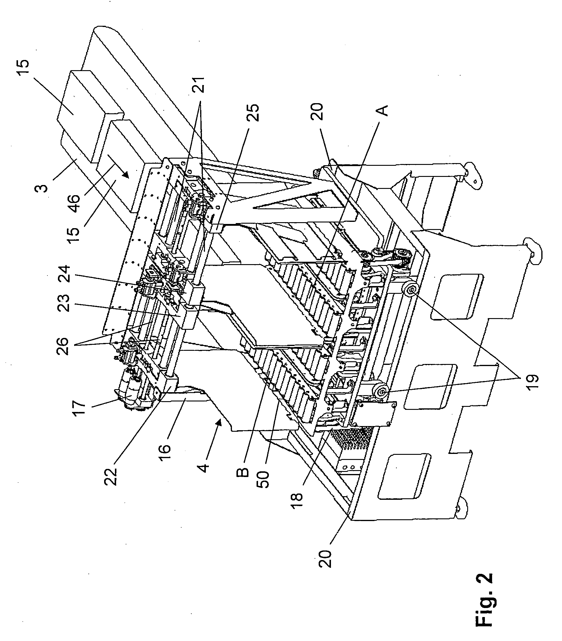 Infeed station of a stack palletizing system and method for transferring stacks to a gripper with an infeed station of this type