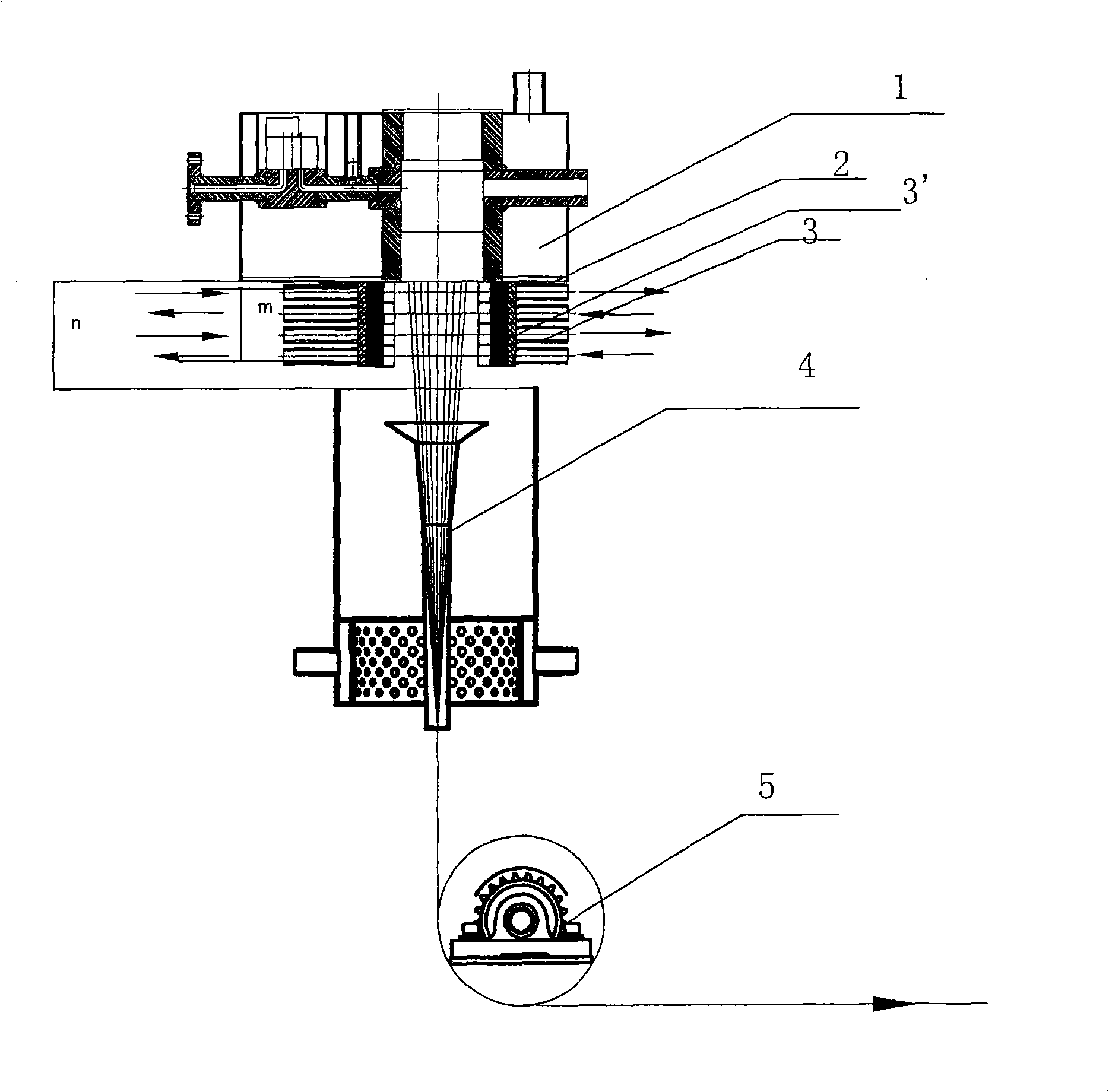 Spinning process of cellulose fibre and integration apparatus