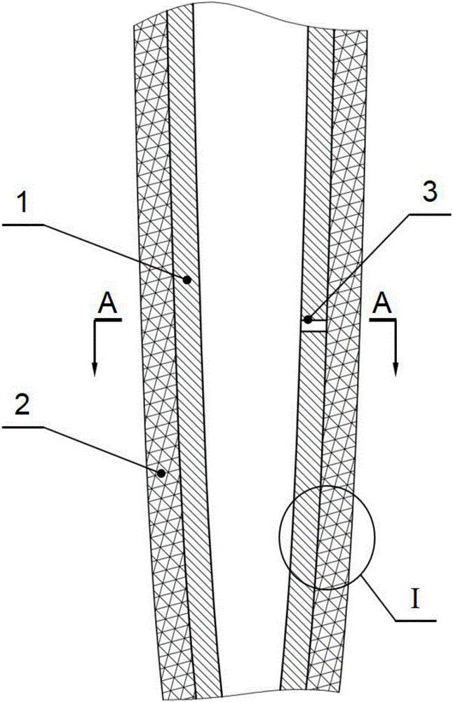 Hollow buffer structure for artificial prosthesis