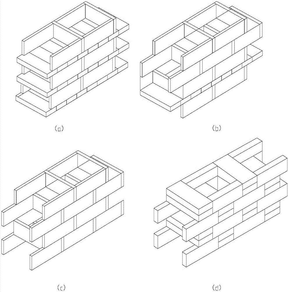 Modified adobe material and construction method for filling traditional row-lock wall body