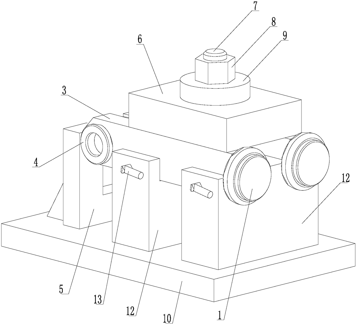 Machining device of hydraulic oil cylinder welding part cylinder bottom and machining method thereof