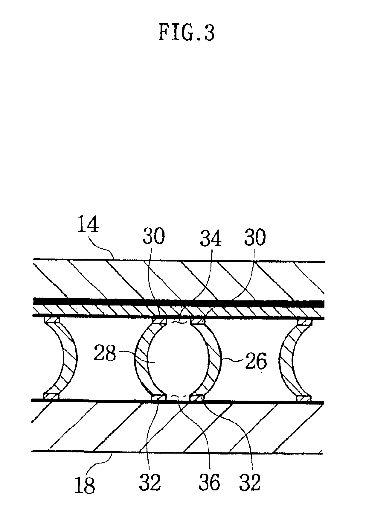Ball grid array attaching means having improved reliability and method of manufacturing same