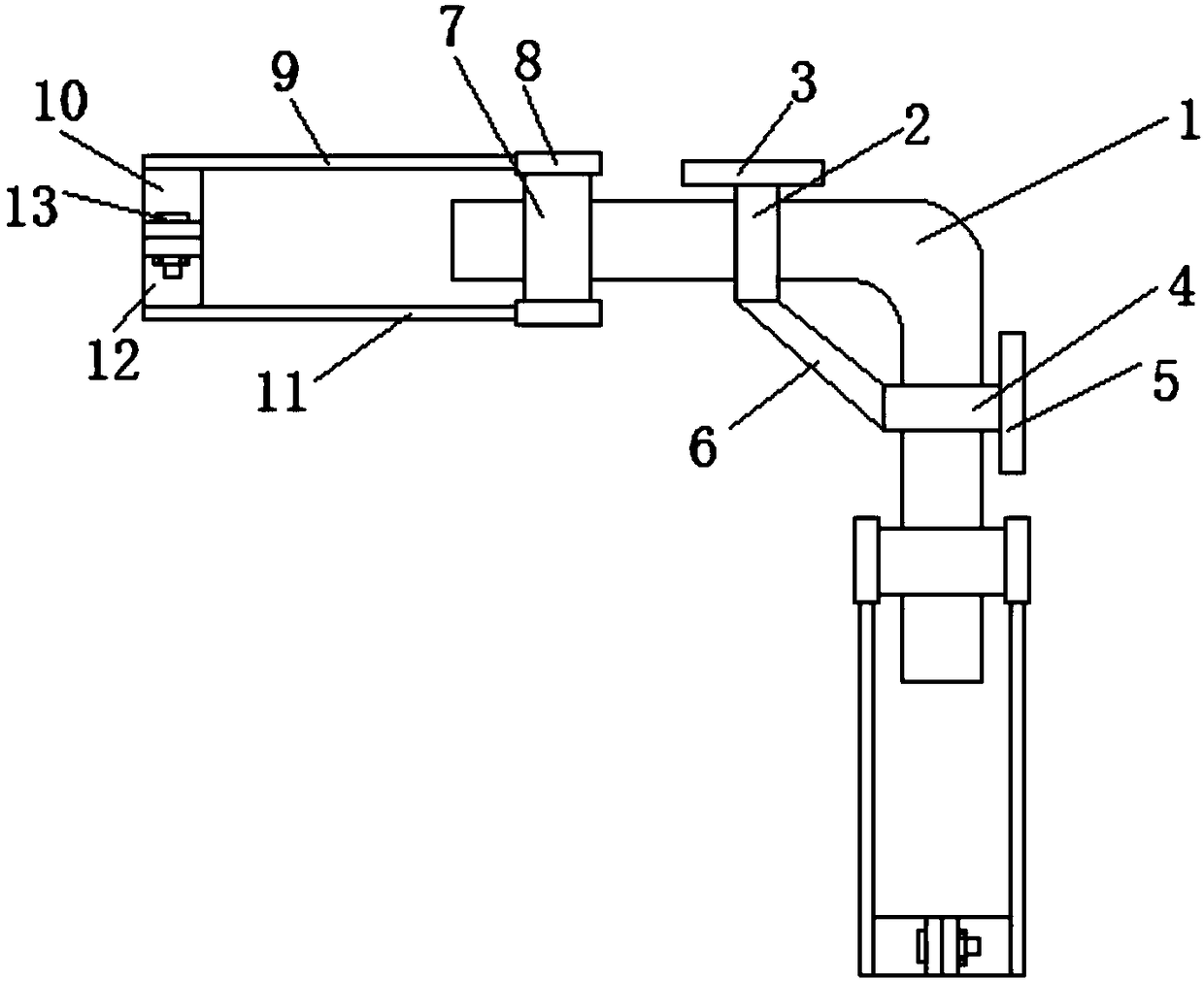 Elbow pipe with auxiliary connecting and fixing structure