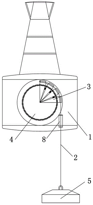 Buoy provided with annular slide block system and capable of automatically resetting