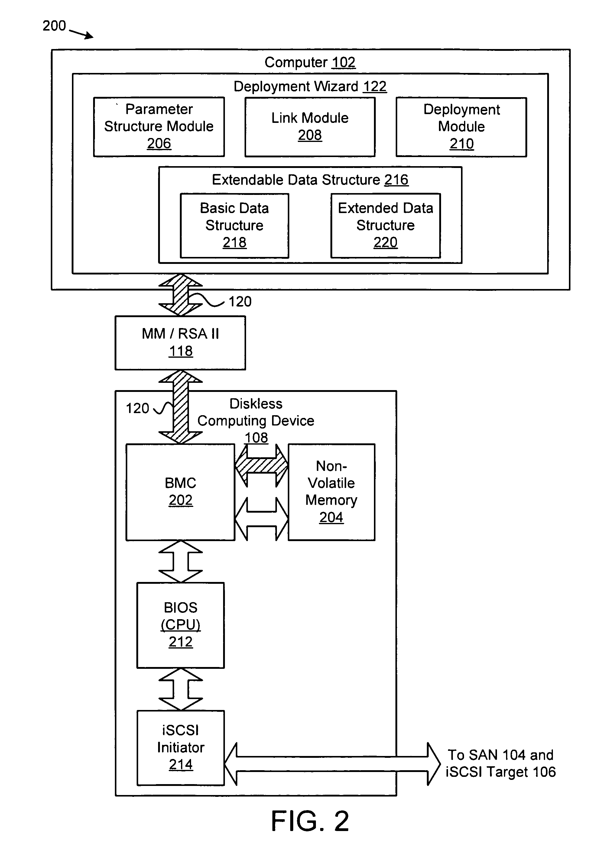 Apparatus, system, and method for deploying iSCSI parameters to a diskless computing device
