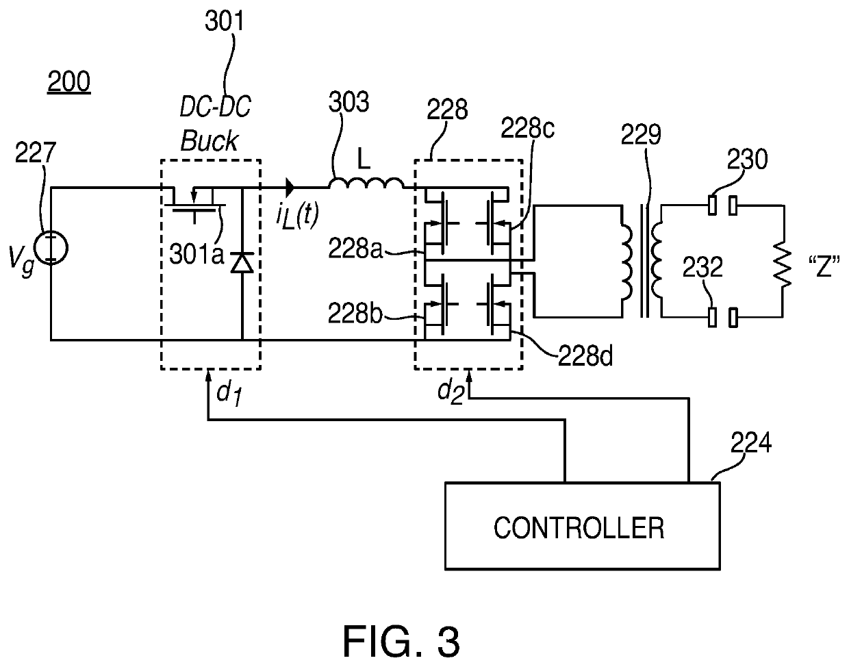 System and method for high frequency leakage reduction through selective harmonic elimination in electrosurgical generators