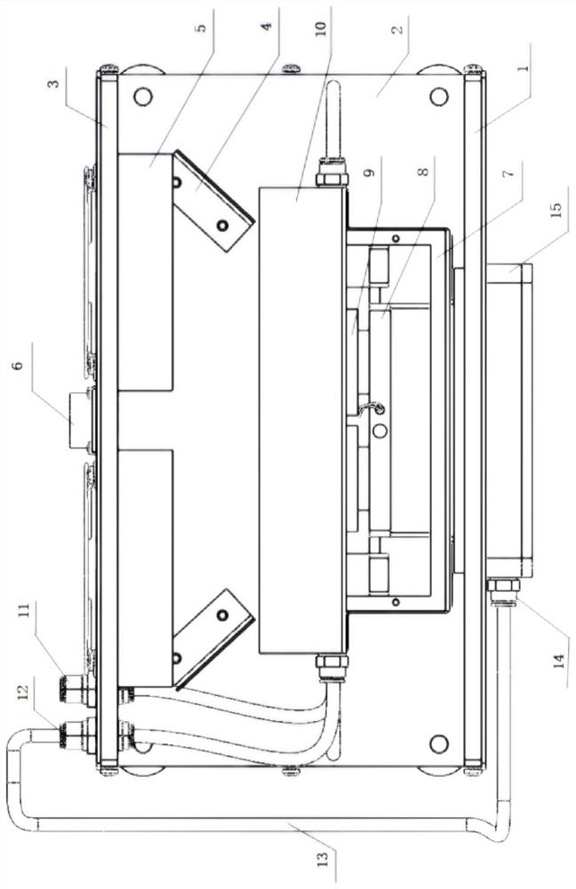 Low-temperature blackbody radiation source device with frosting and dewing prevention and TEC hot end heat dissipation functions