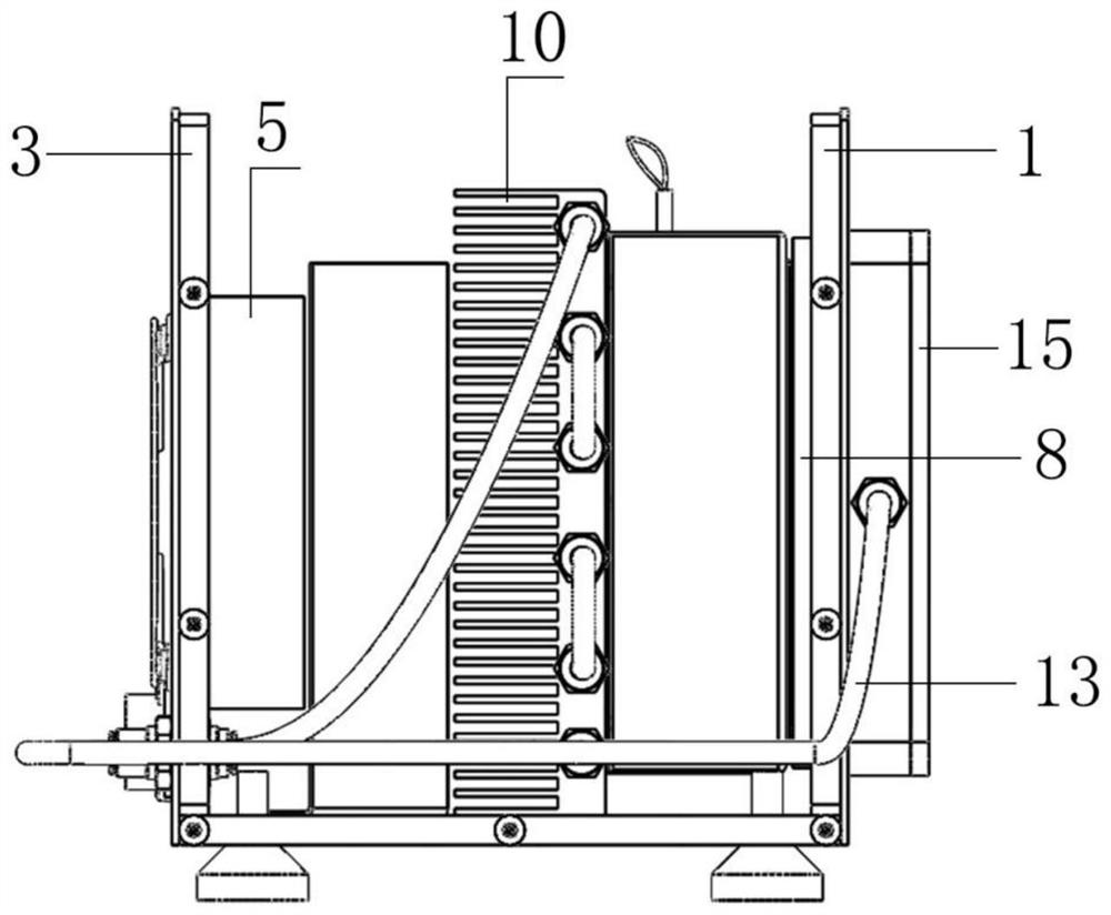 Low-temperature blackbody radiation source device with frosting and dewing prevention and TEC hot end heat dissipation functions