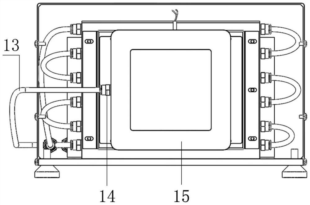 Low-temperature blackbody radiation source device with frosting and dewing prevention and TEC hot end heat dissipation functions