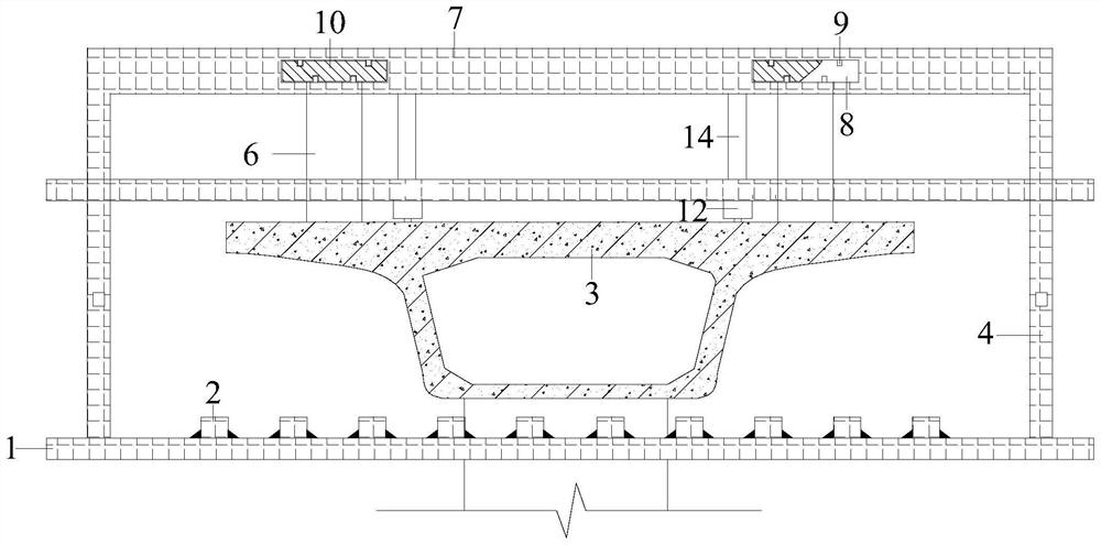 Box girder hanging basket suspension pouring system and construction method