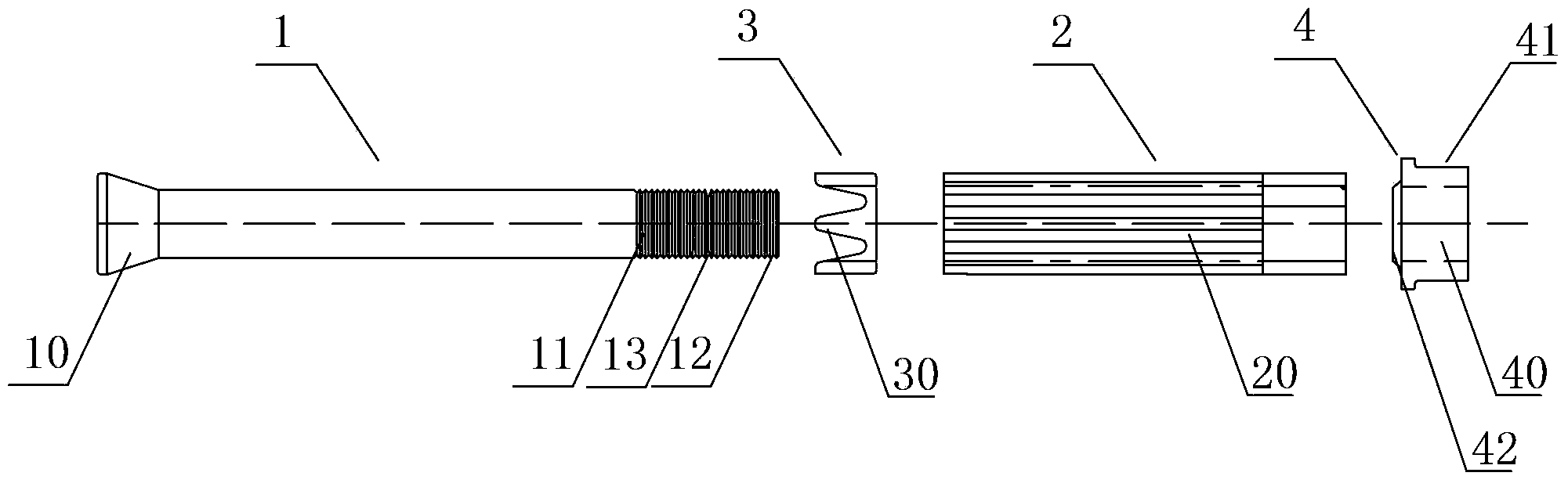 High-safety undercutting anchor bolt and connecting structure of building appurtenance