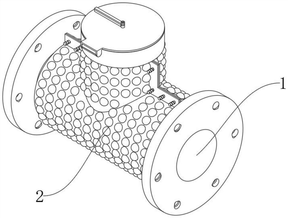 Spliced anti-electromagnetic interference protection mechanism for ultrasonic water meter