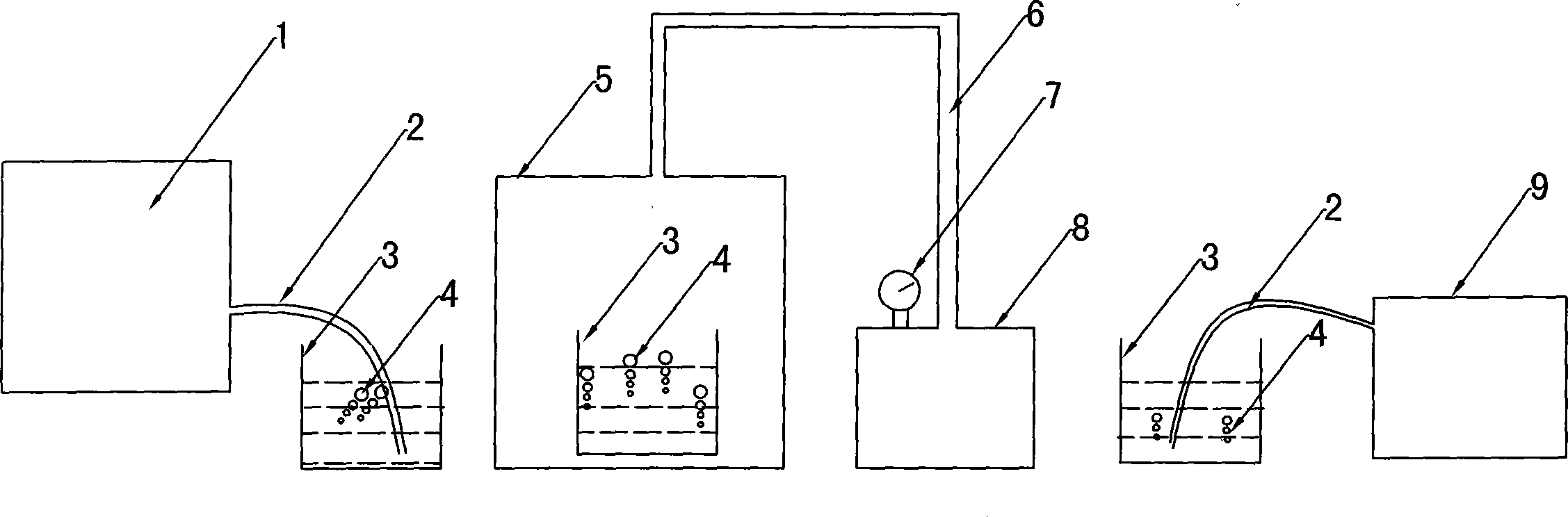 Liquid resin defoaming method and device for vacuum infusion forming of composite material