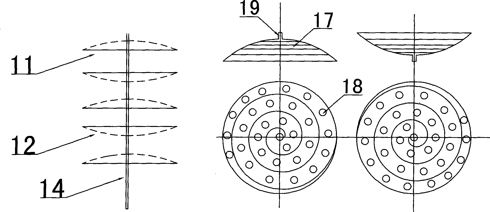 Liquid resin defoaming method and device for vacuum infusion forming of composite material